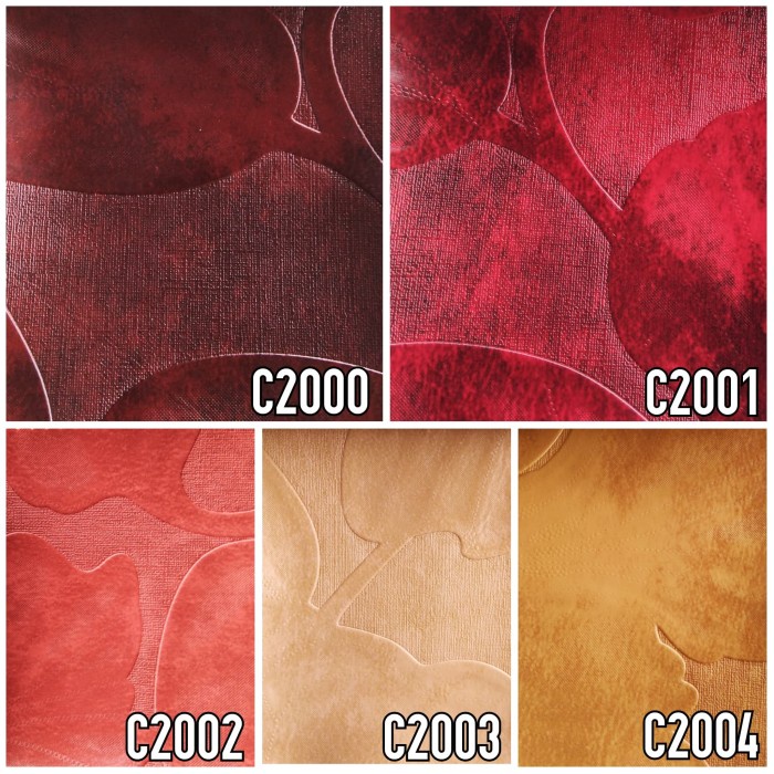 Kulit Oskar Sofa/Jok/Kursi Sintetis Tebal Motif Bunga Timbul - Saffron ~ asn367