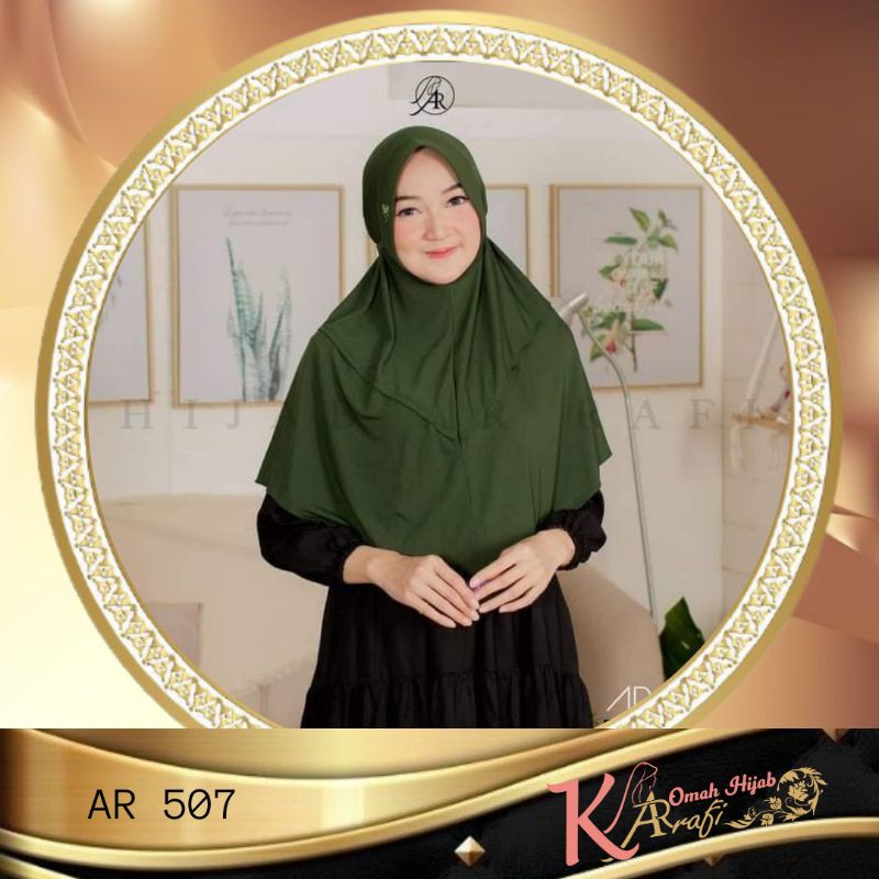 Jilbab Hijab Kerudung Bergo Instan Antem Terbaru 2021 AR 507 Arrafi ORI Hijab Wanita Cantik Elzatta