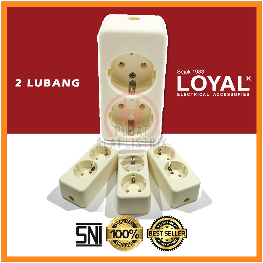 STOP KONTAK ARDE COLOKAN LISTRIK 2 LUBANG LOYAL 902 2 LOBANG SNI ORIGINAL HARGA GROSIR STOPKONTAK