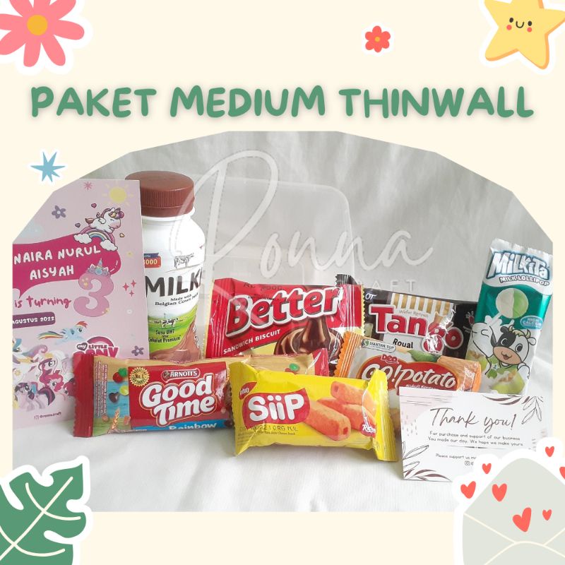 

HAMPERS SNACK THINWALL MEDIUM / SNACK ULANG TAHUN / BINGKISAN ULTAH THINWALL/ SNACK SOUVENIR ACARA ULANG TAHUN