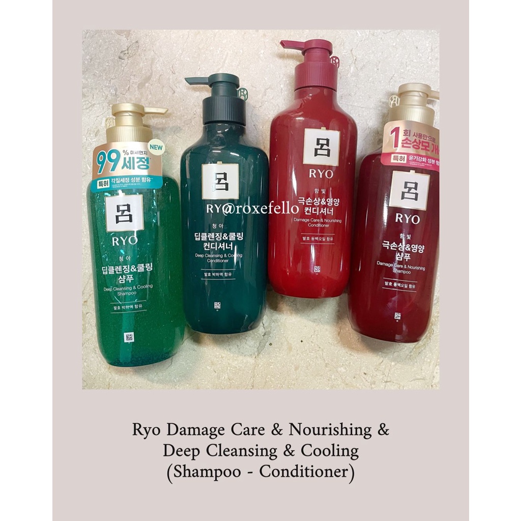 RYO Damage Care &amp; Nourishing - Deep Cleansing &amp; Cooling &amp; Hair Strengthener &amp; Volume (Shampoo &amp; Conditioner)