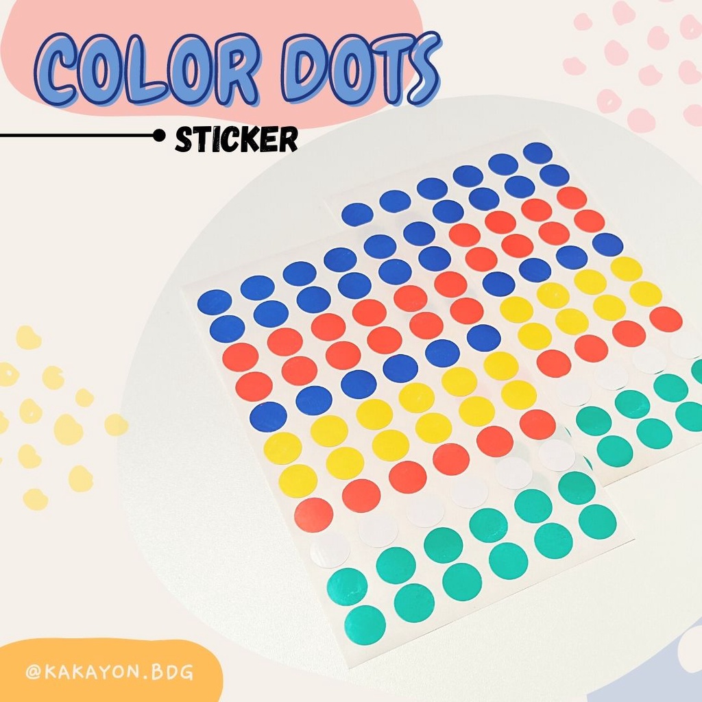 

Sticker Stiker Reward Color Dots Bulat Warna Warni