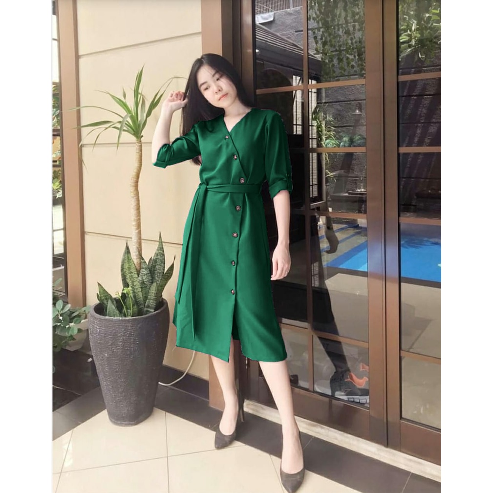 FWG - DRESS ICHIKO / DRESS WANITA / DRESS / DRESS KOREA STYLE / BAJU WANITA / PAKAIAN WANITA