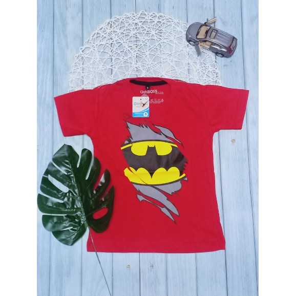 COD KAOS BAJU ANAK LAKI LAKI SUPERHERO BATMAN SOBEK MERAH 1-10 THN OSHBOSS-1