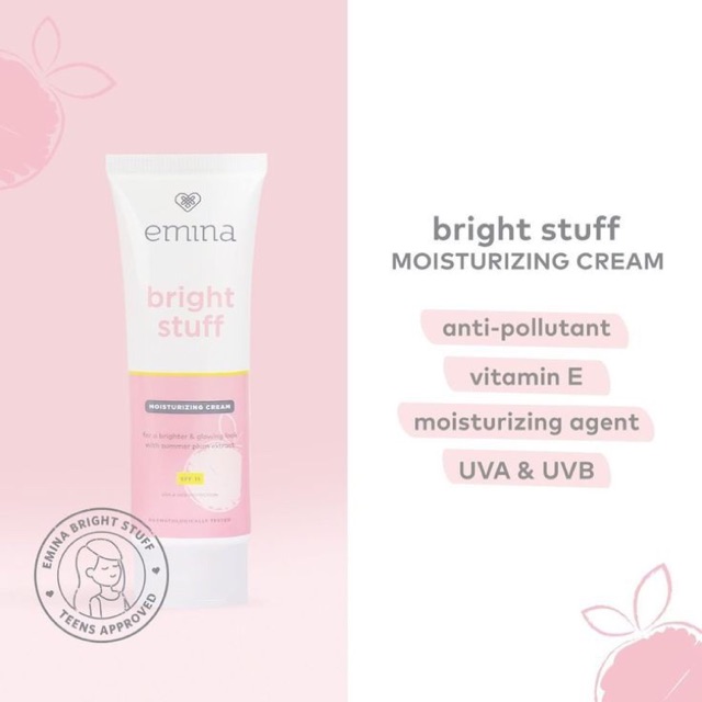 Emina bright stuff moisturizing cream / emina the brigh stuff moisturizer cream / Pelembab emina / c