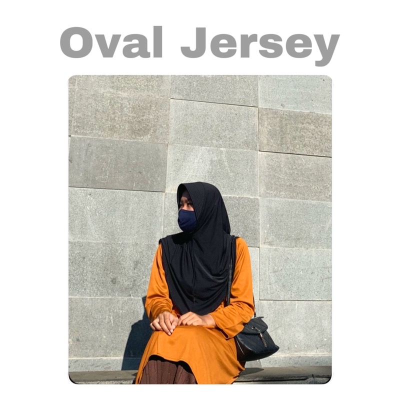 Bergo Oval Jersey | Jilbab instan | JILBAB sekolah | kerudung langsung instan | bergo anti tembem-3