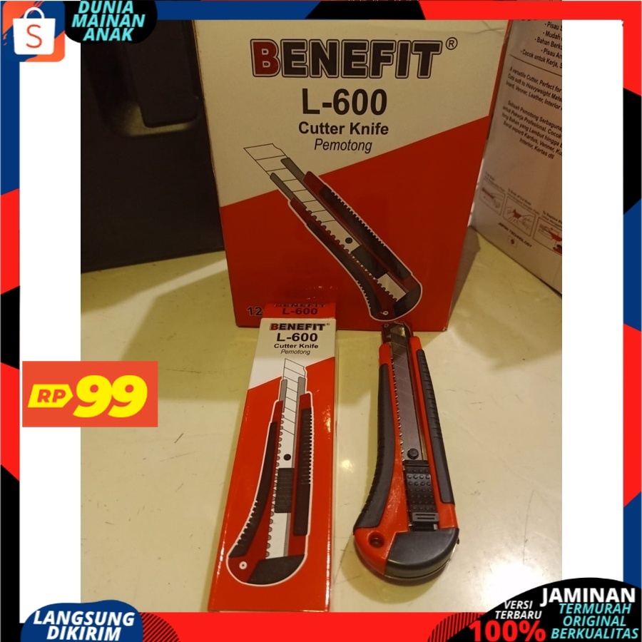 ( PROMO 99 ) Pisau cutter besar BENEFIT L-600 Anti Karat Termurah
