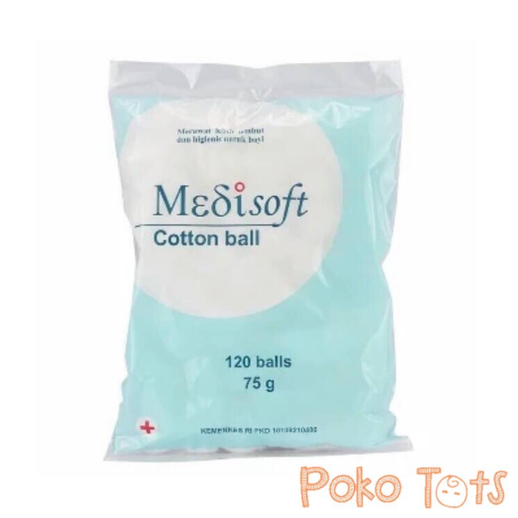 Medisoft Cotton Ball 75gr 120 balls Kapas Bulat Pembersih Bayi