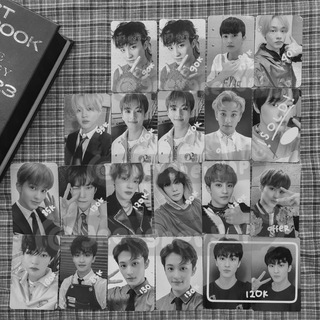 pc photocard jaehyun slowacid, mark, chenle, doyoung ar ticket nct