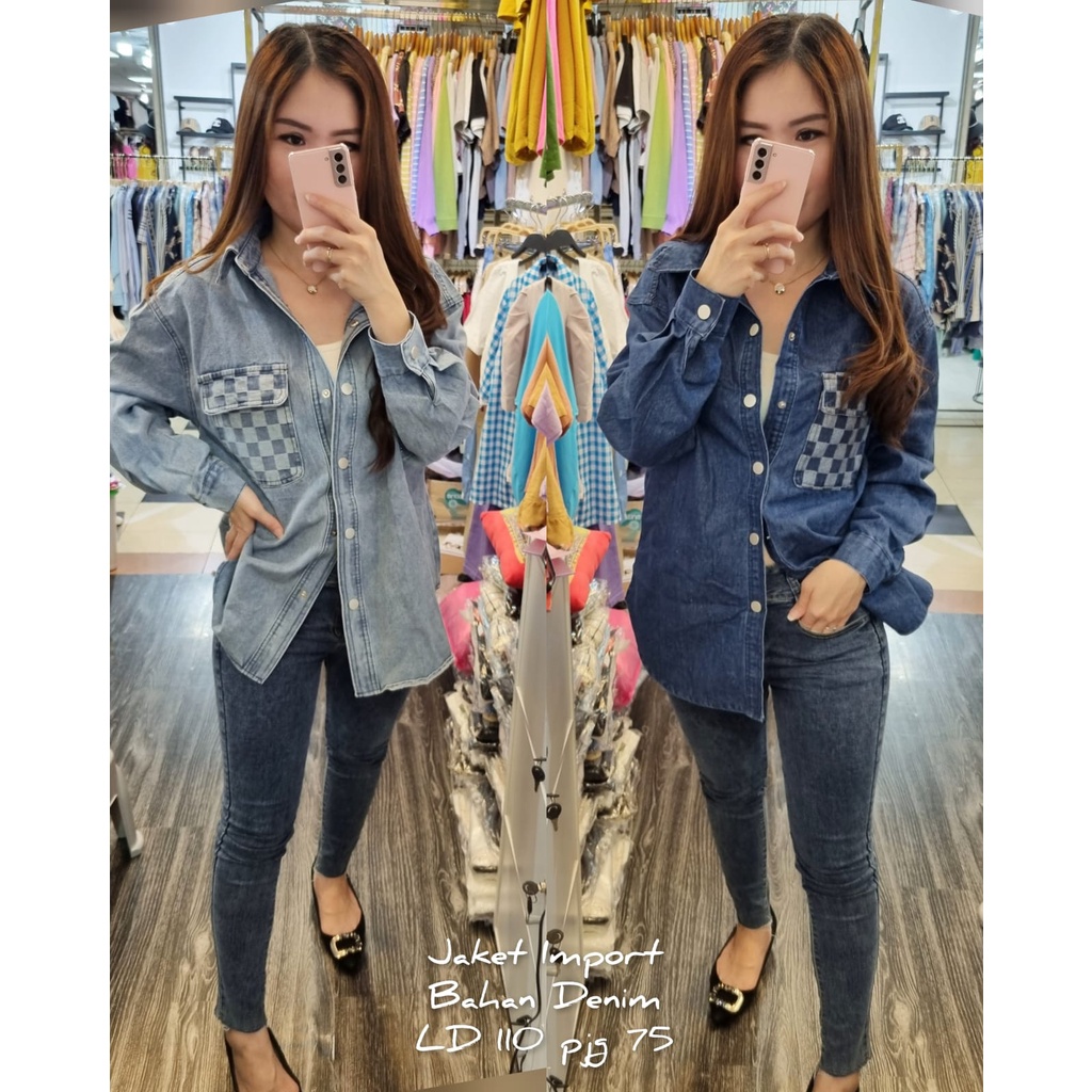Jaket Denim Premium - Jaket Jeans Import Wanita