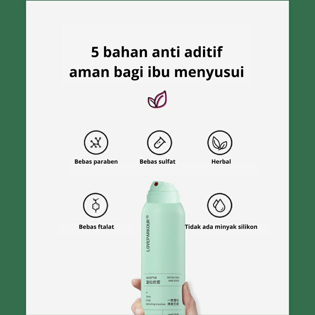 [ ORIGINAL ] Dry Shampoo Viral 150ml Semprotan Rambut Kering Untuk Mengembangkan Rambut Minyak Rambut Kontrol Rambut Berminyak Shampo Vitamin Rambut Sampoo Spray LOVEPARKOUR Sampo