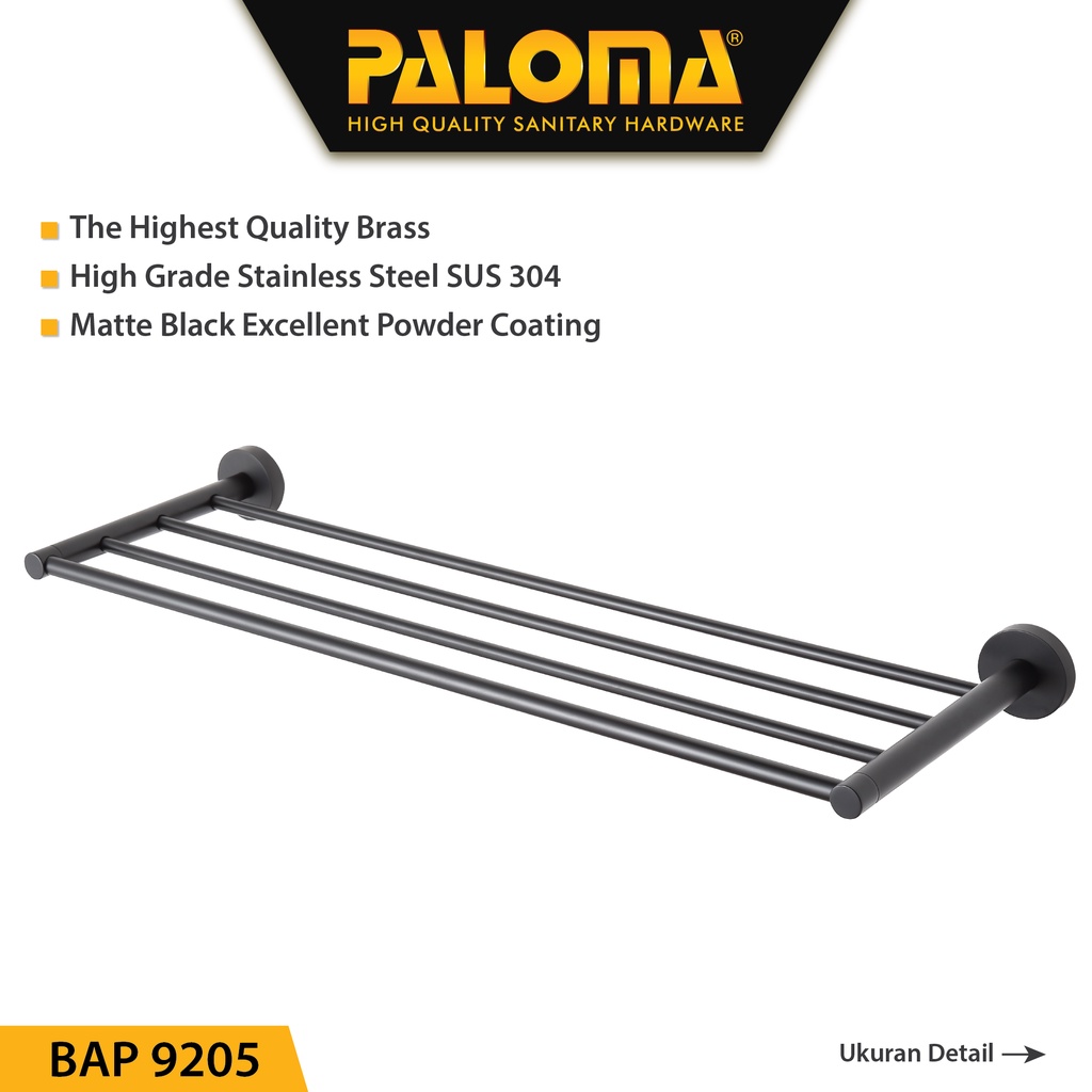 PALOMA BAP 9205 Rak Handuk Baju Gantungan Hanger Dinding Kamar Mandi