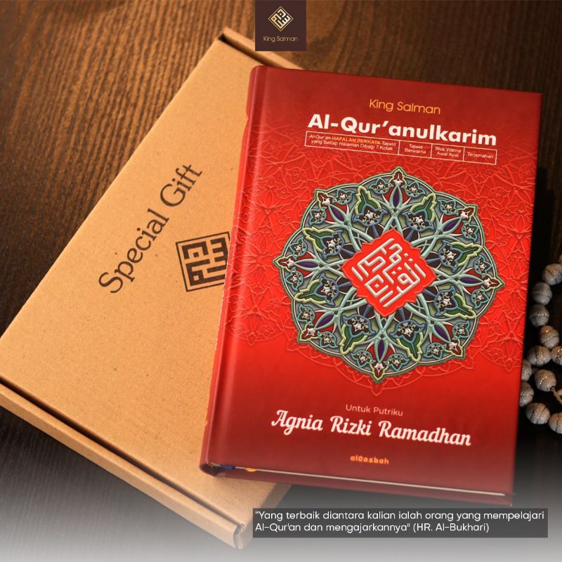 Alquran Terjemah Perkata King Salman Uk.A4 - Bisa Custom Nama