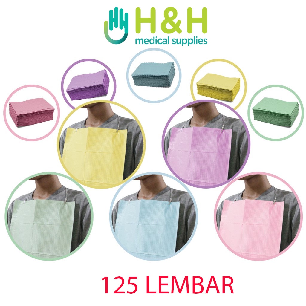 Polibib / Dental Bib/ Celemek Dental / Tatakan Ludah / Celemek Gigi / Polibib dokter gigi / Celemek Apron Waterproof / Kesehatan Gigi