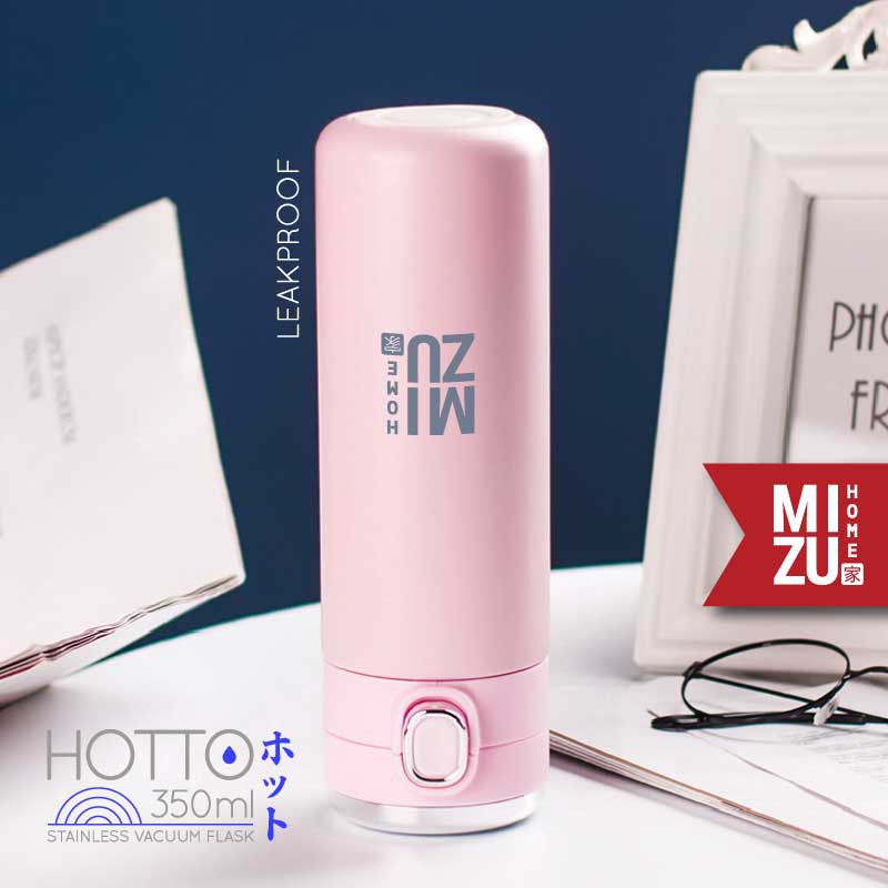 MIZU HOTTO Stainless Vacuum Flask 350ml Temperature Display Travel Thermos Botol Minum Termos-3