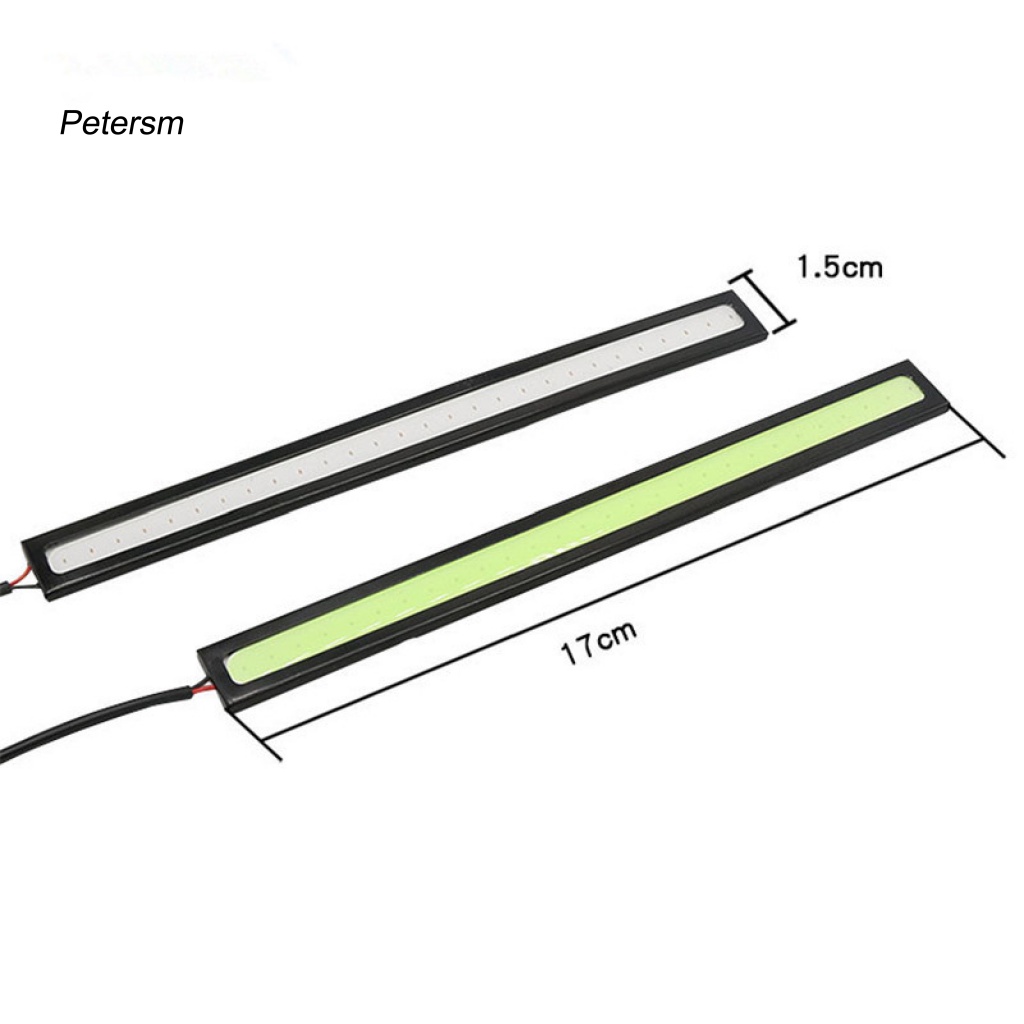 Pp Lampu LED DRL 28 Manik-Manik COB 17cm Anti Air Ultra Tipis Untuk Mobil