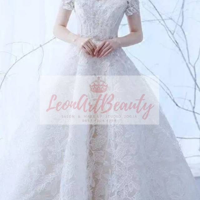 Gaun putih gaun pengantin gaun murah