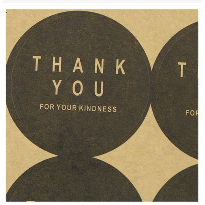 Paper Tags Sticker THANK YOU - FOR YOUR KINDNESS (1sheet/15pcs)