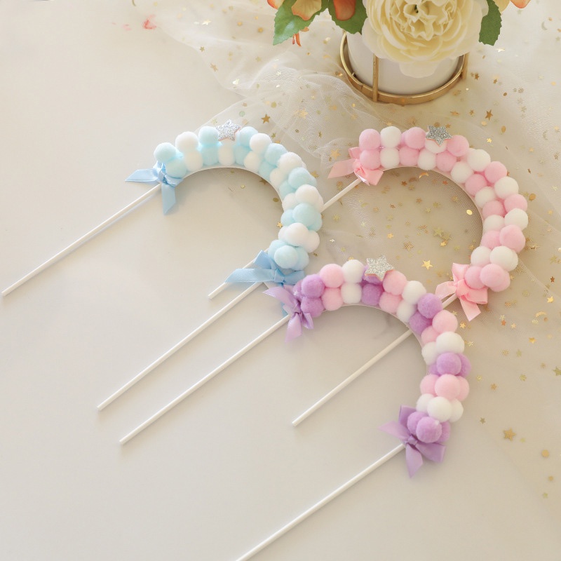 Topper Kue Desain Bola Arch Romantis Untuk Dekorasi Pesta Pernikahan