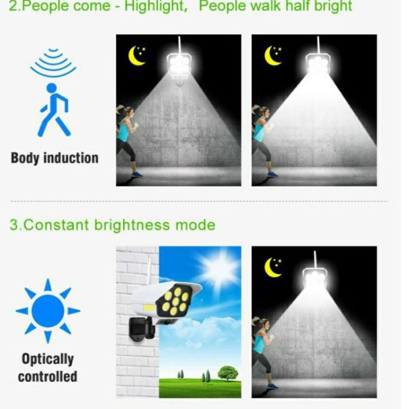 Lampu Taman Tenaga Surya 77 LED Plus Remote Sensor Light LED Anti Air / Lampu Solar 77 LED Waterproof Outdoor