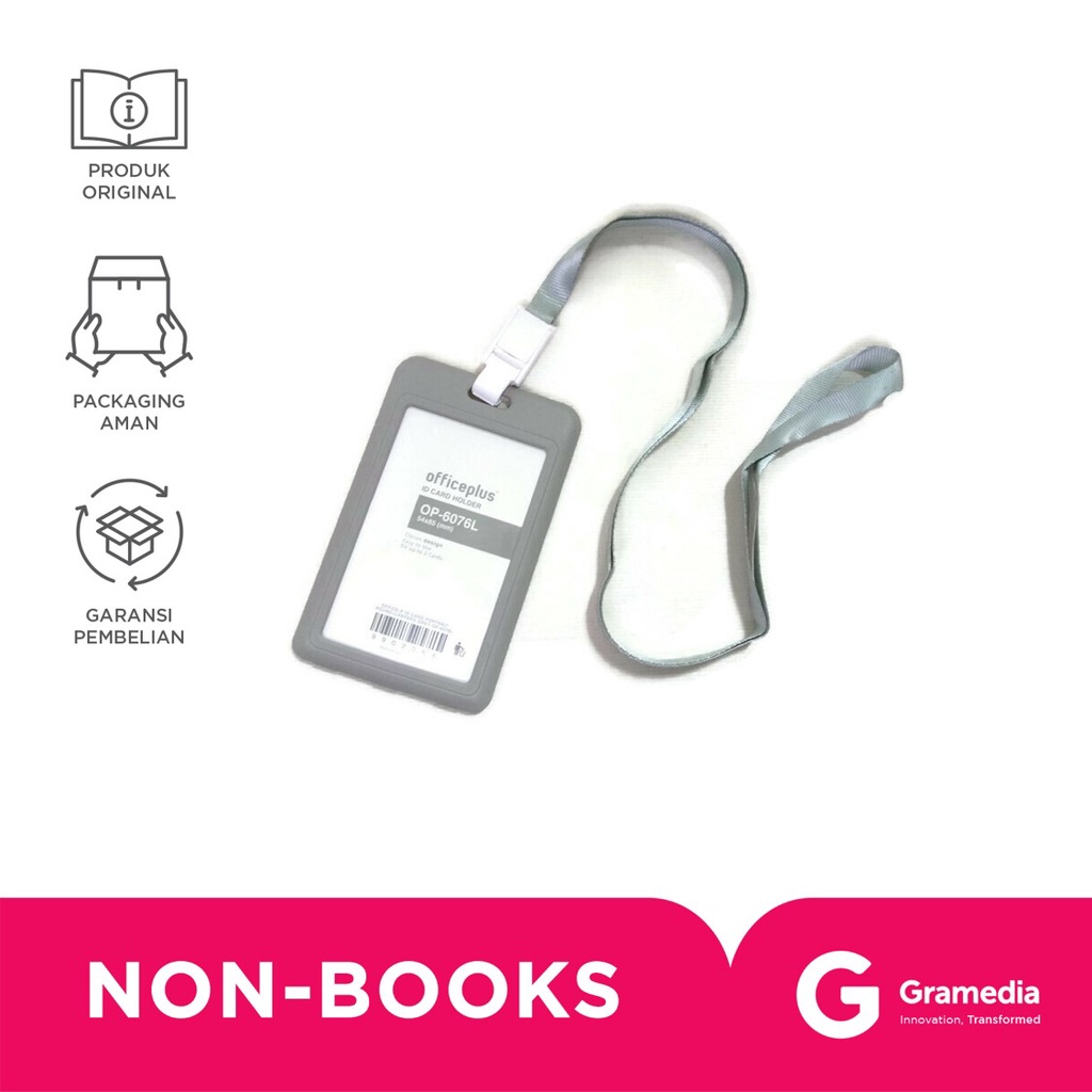 

Office-Plus Id Card Portrait Round+Lanyard Grey 6076