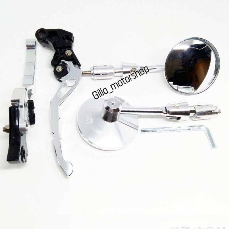 Handle Rem Plus Spion Silver Vixion RX-King new R15 new Scorpio Cnc Handel Rem Variasi Model Rolling Vixion variasi