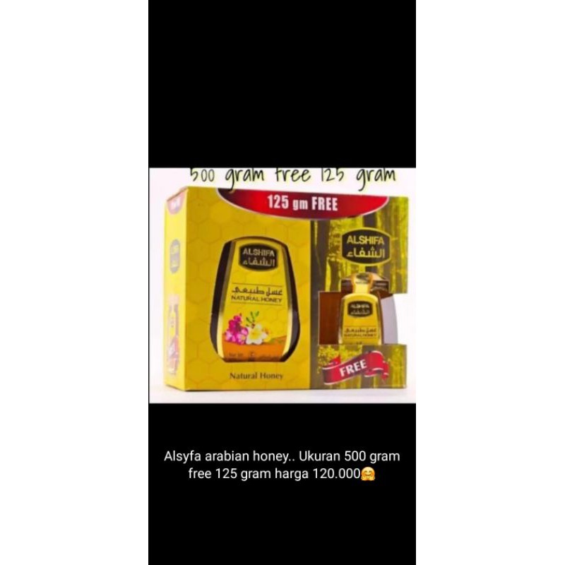 

Madu Alsyfa ukuran 500 gram free 125 gram