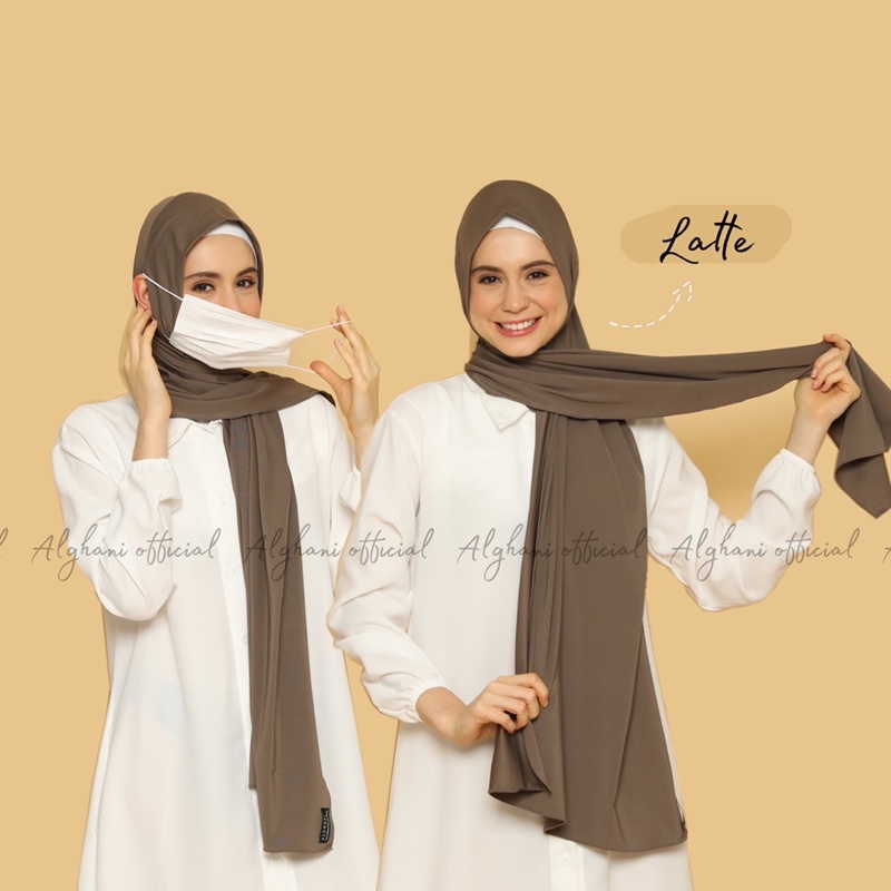 ALGHANI - PASHMINA INSTAN JERSEY NEW NORMAL LUBANG TELINGA