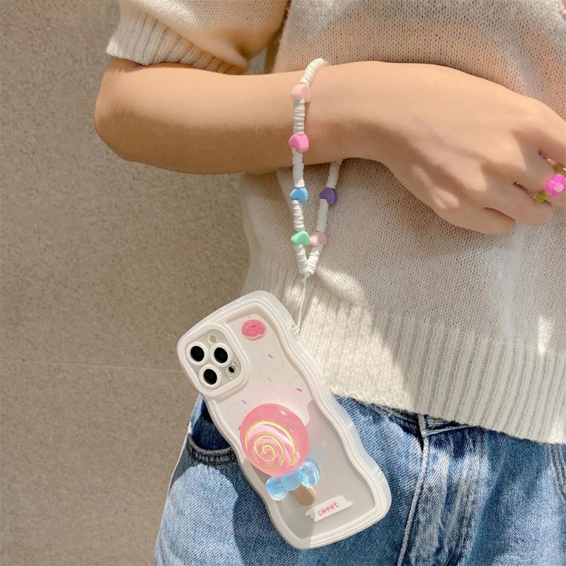 Soft Case Transparan Motif Lolipop 3D Untuk Iphone 11 12 13 Pro Max