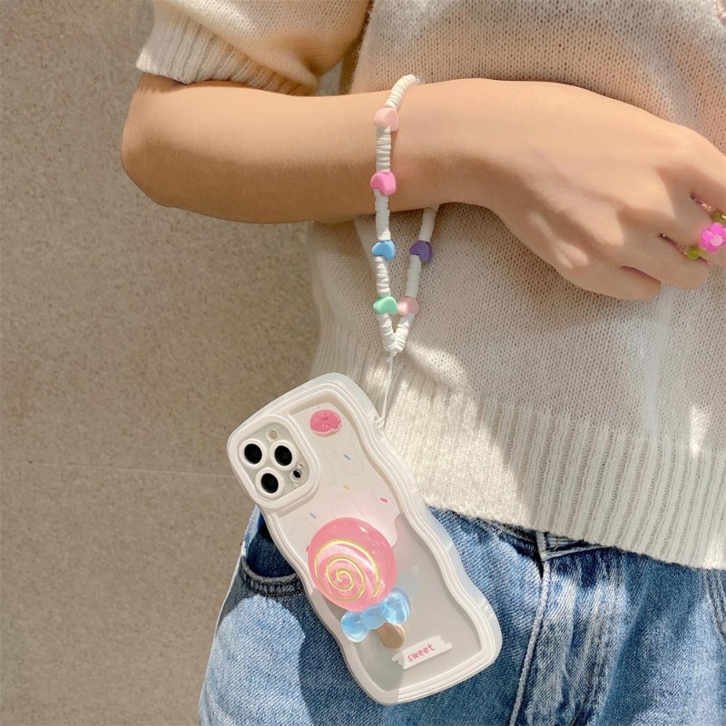 Soft Case Transparan Motif Lolipop 3D Untuk Iphone 11 12 13 Pro Max