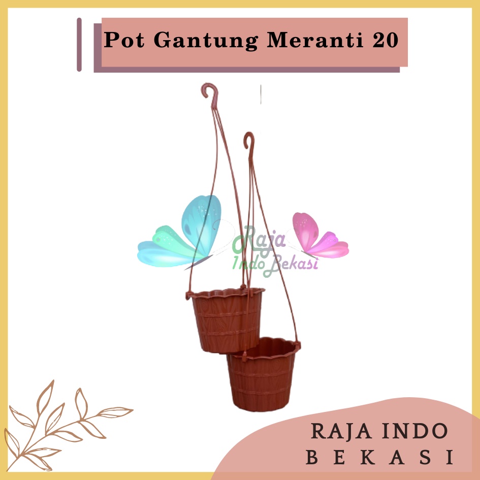 Pot Gantung Meranti 20 Merah Bata Merah Coklat Terracota Terracotta Pot Bunga Gantung Motif Gentong Mirip Country Murah Termasuk Tali Pot Bunga Gantung Murah Grosir Unik Plastik Putih