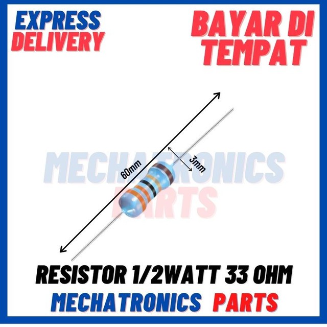 [PAS-9467] RESISTOR 1/2WATT 33OHM