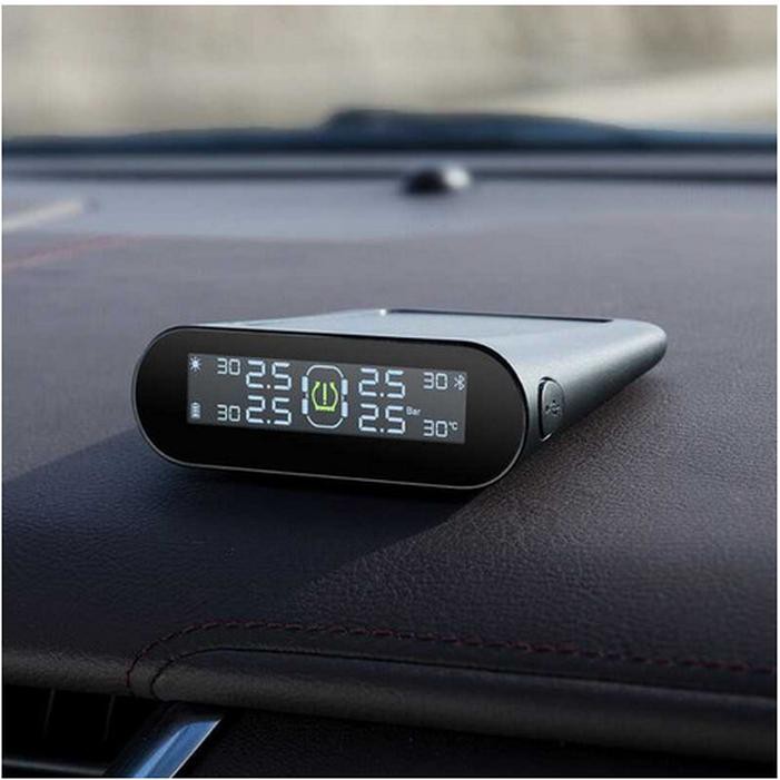 New [mbl part] Xiaomi 70mai Midrive Monitoring Tekanan Ban Mobil TPMS Solar e00026 - Hitam Diskon Ne