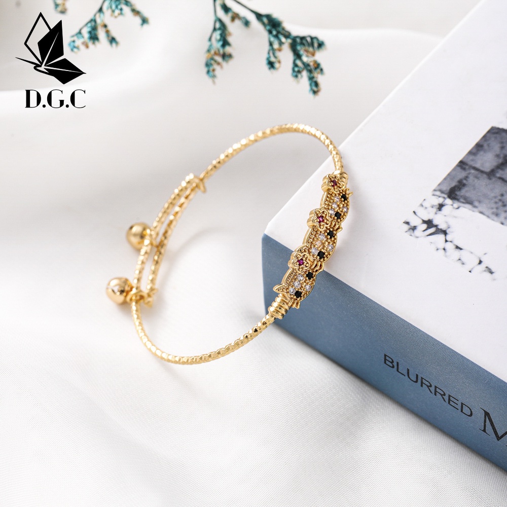 ♥✅COD✨Gelang Tangan Titanium Anak Perempuan Aesthetic Korean Style Cantik Hellokitty Aksesoris Bayi Perhiasan Emas D529