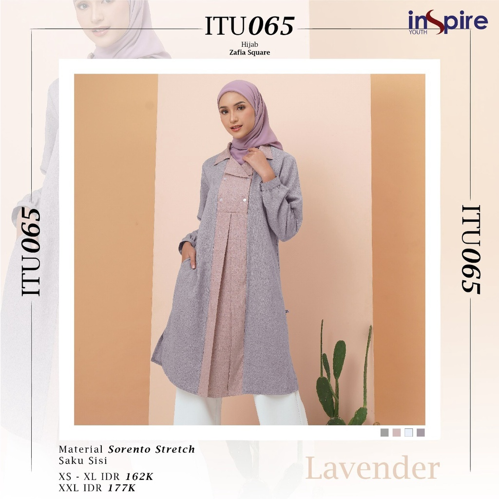 Inspire Tunik ITU 65 Bahan Sorento Stretch Atasan Muslimah Casual Model Terbaru