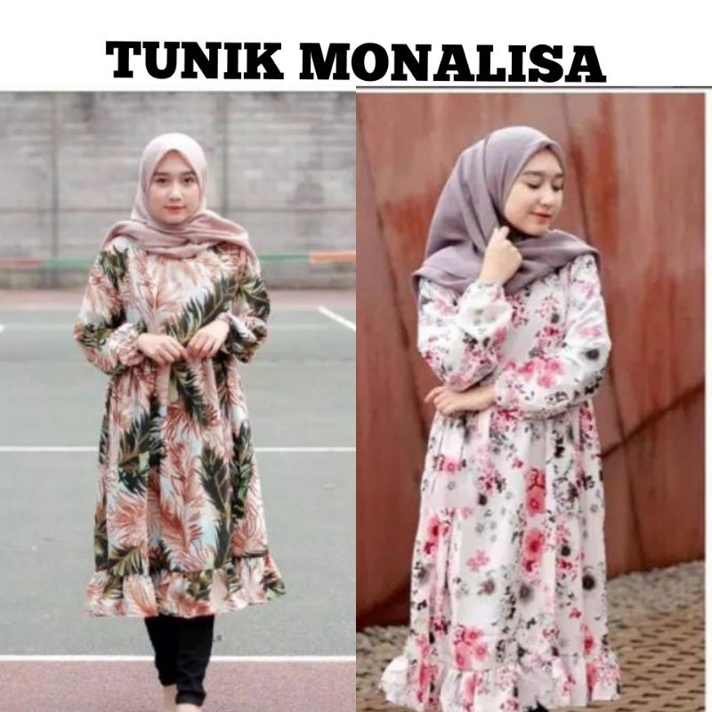 Tunik Monalisa Motif Bunga