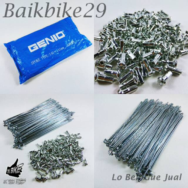 Jari Jari Ukuran Velg 16 Sepeda Anak 40pcs Silver