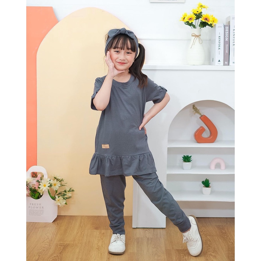 Promo SET RANA SETELAN LINEN ANAK PANJANG NEECA KIDDOS SIZE 3-5 tahun Keren