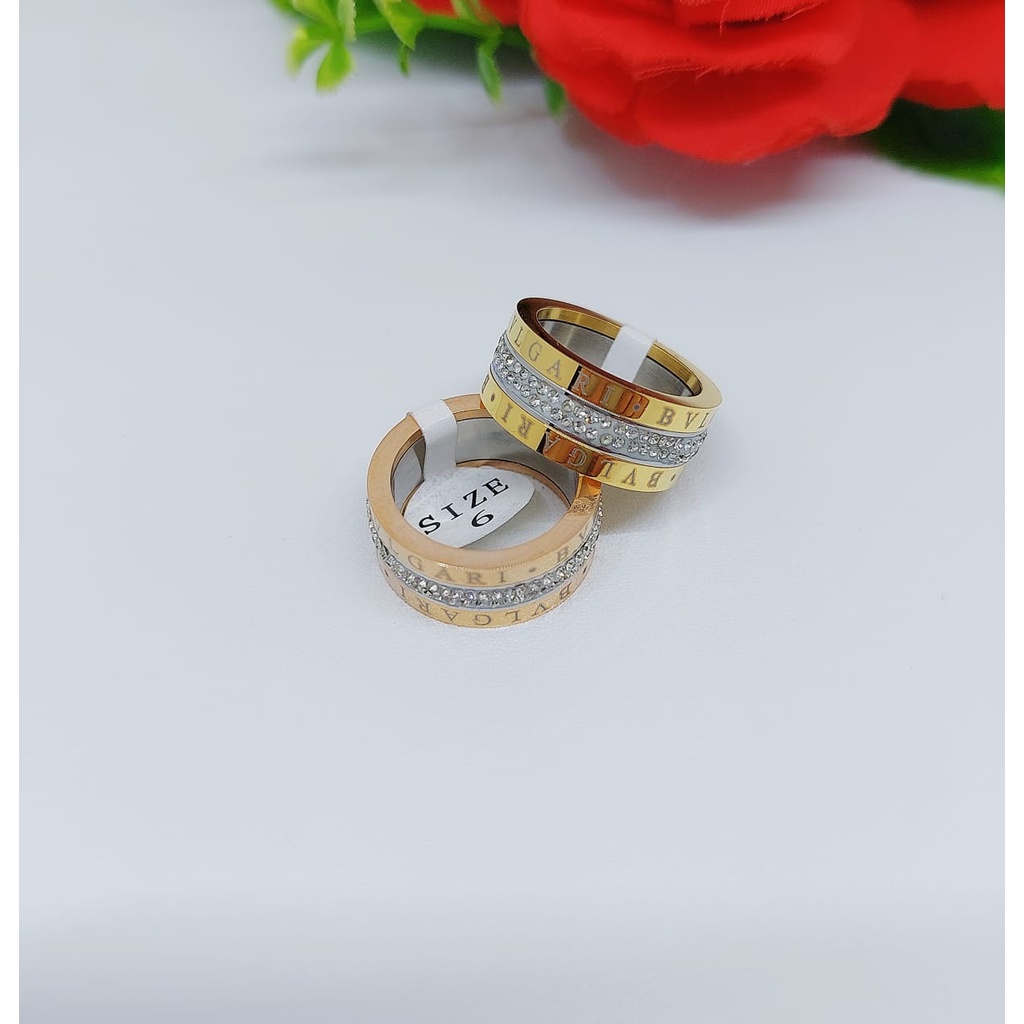 Cincin Titanium Permata 015-017 Terbaru