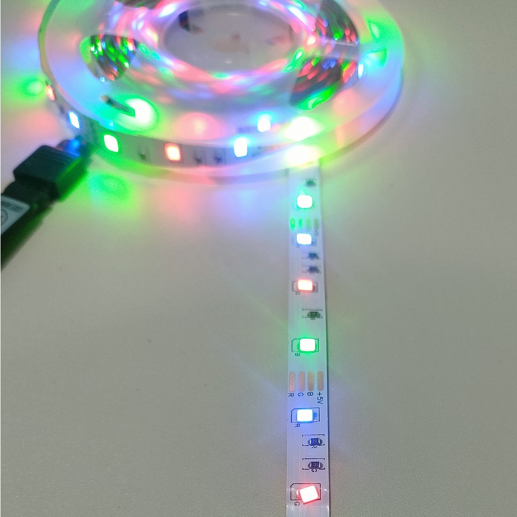 LED Strip DC 5V RGB 3528 IP33 3 Warna Per Setengah Meter