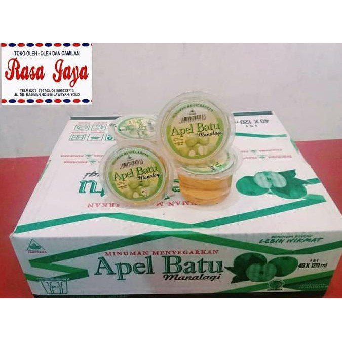 

Sari Apel Batu Manalagi Cup 120 ml isi 40
