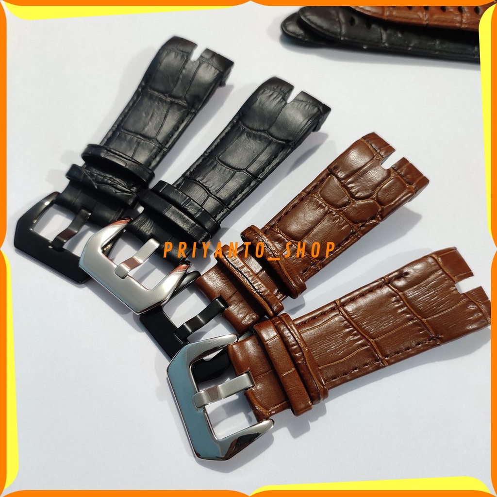 STRAP TALI JAM TANGAN ROGERDUBUIS 26MM LEATHER KULIT PREMIUM BUCKLE POLISHED TERBAIK