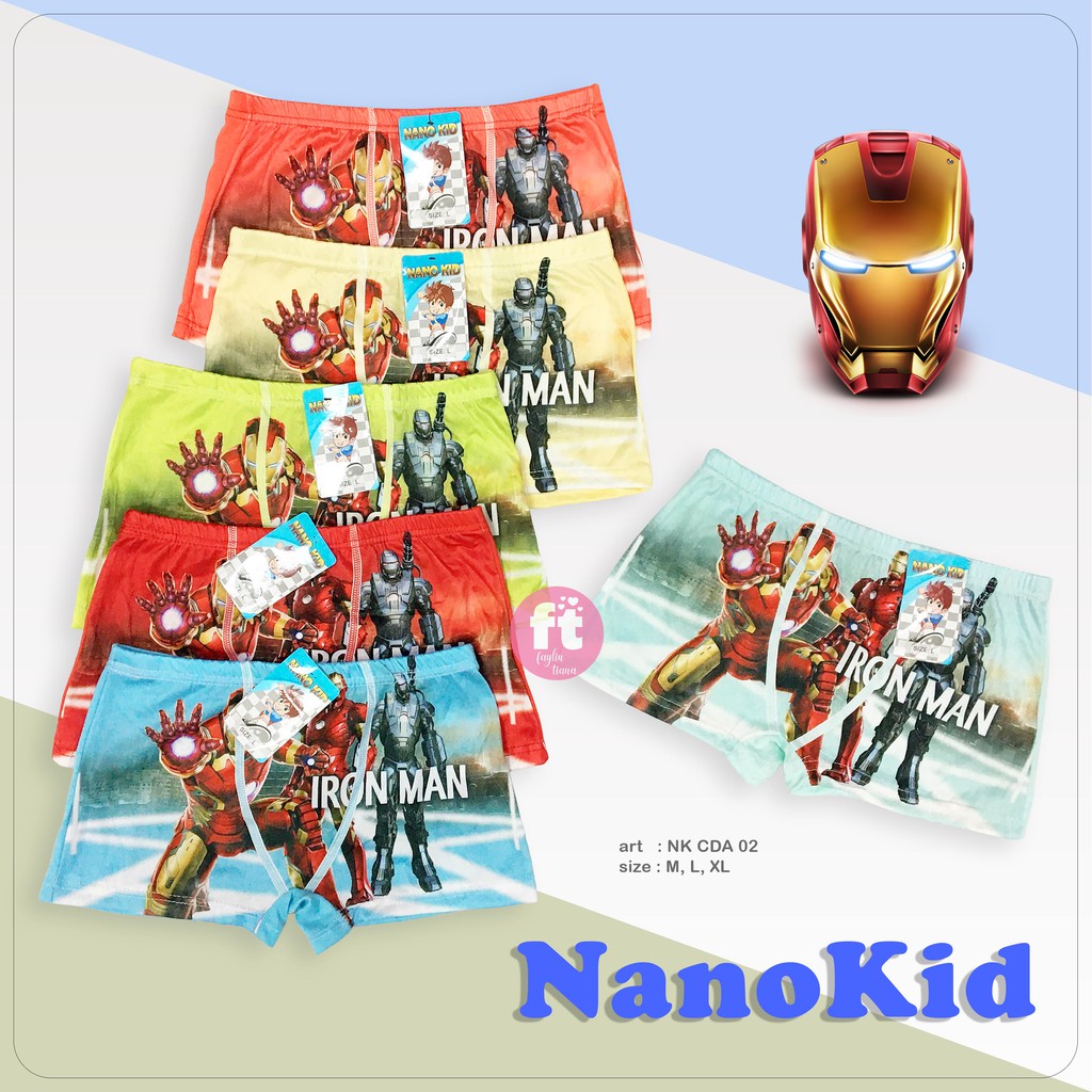 NANOKID | Boxer Anak Cowok / Celana Dalam Anak Segiempat / art NK CDA