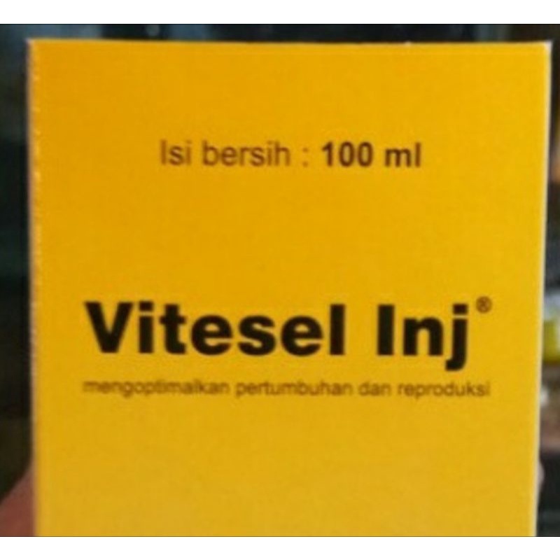 VITESEL 100 ML obat vitamin injeksi memaksimalkan kondisi ayam tetap prima reproduksi dan pertumbuhan tetap terjaga kwalitas spt biodin asli ori medion