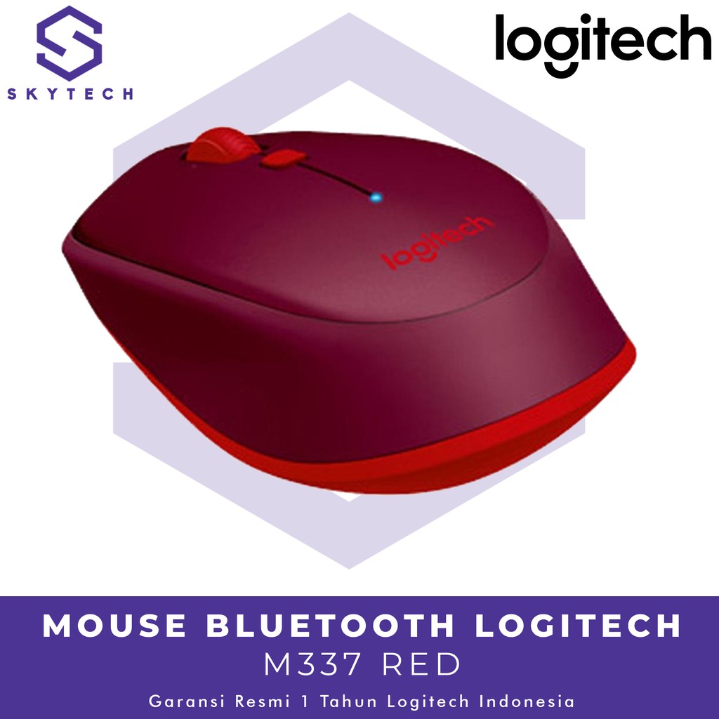 MOUSE WIRELESS LOGITECH M337 RED ORIGINAL GARANSI RESMI