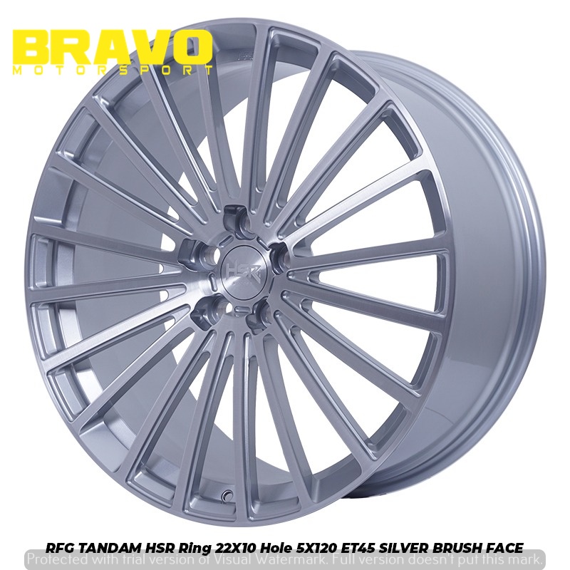 Velg Mobil Ring 22 Forged RFG TANDAM R22 pcd 5X120 SILVER Bukan Lenso R 22 BMW  - Gratis Kirim KE Se