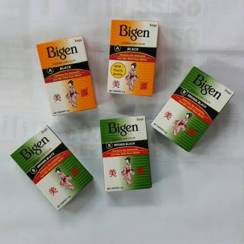 Bigen semir rambut/bigen tepung powder hairdry dye/pewarna rambut