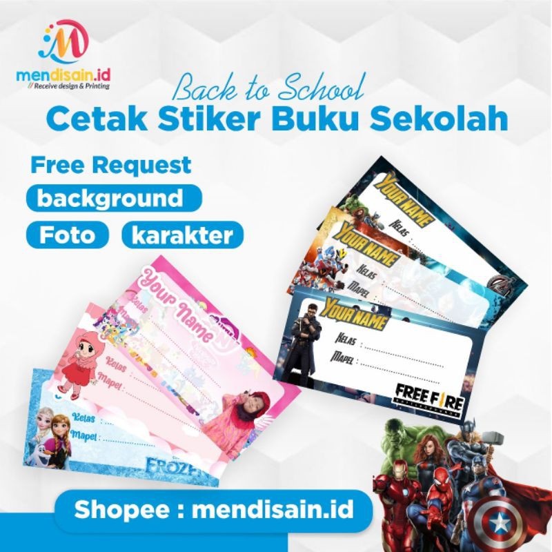 

Cetak Stiker Buku Sekolah - Label Buku Sekolah Custom - Stiker Nama - Label Nama Buku