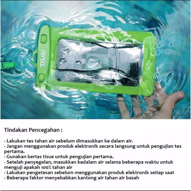 TISHU ORIGINAL WATERPROOF HP KANTONG/POUCH ANTI/TAHAN AIR ORI up to 30M