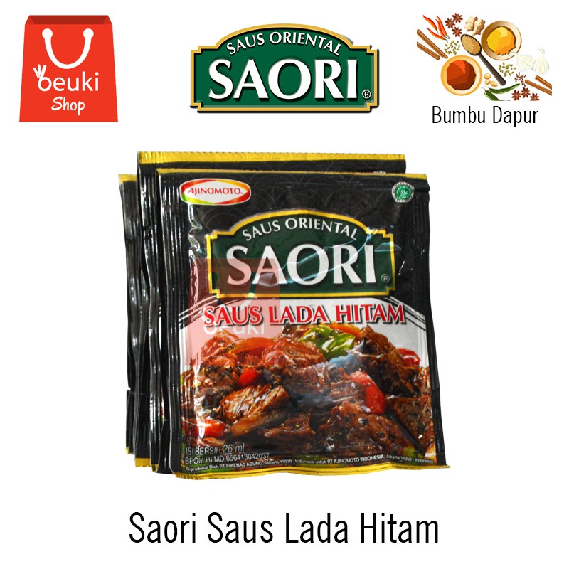 

Ajinomoto Saori Saos Lada Hitam Bumbu Praktis Nikmat - 10pcs x 26ml